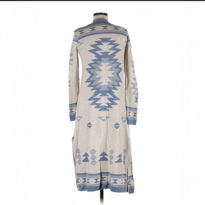 Ruby Moon Southwestern Maxi Cardigan Boho Open Front Cotton Size M